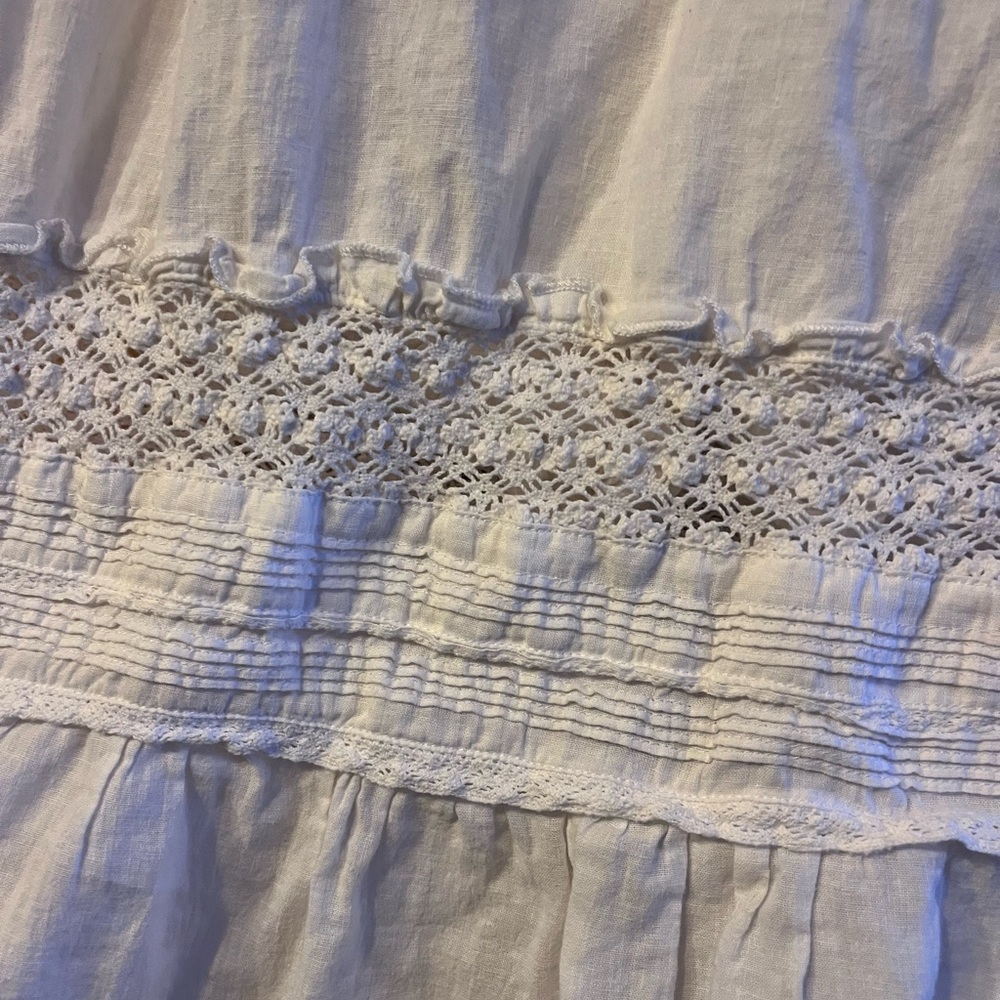 Old Navy White Linen Lacey Dress - Picture 4 of 6